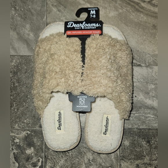 Dearfoams Cozy Comfort Women's Platform Terry Slide Slipper Size M (7-8) NWT - Picture 1 of 10
